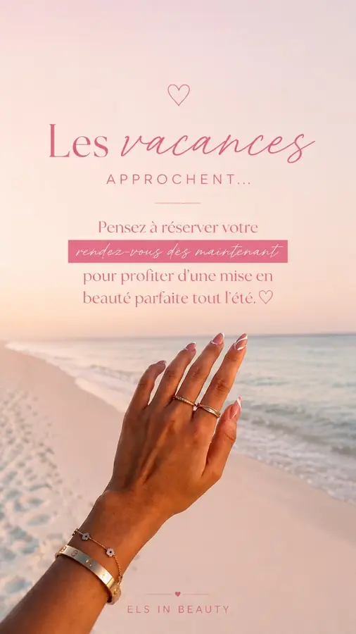 Story Instagram Story saisonnière « Les vacances approchent » pour Els In Beauty (Institut de beauté)