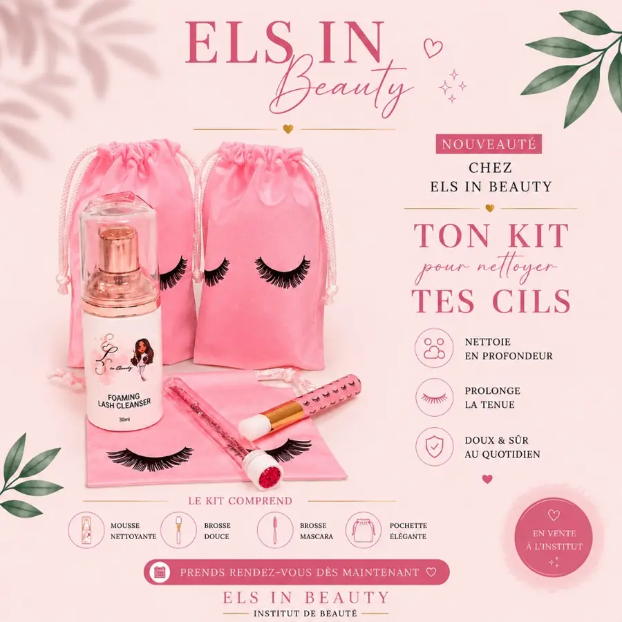 Publication produit Lancement du kit de nettoyage des cils pour Els In Beauty (Institut de beauté)